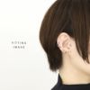 軟骨ピアスメタリックシンプルボールチェーンアラザン風小粒サイエンス量子小さめストレートバーベル16ゲージボディピアス