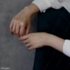 指輪リングV字リングパールソリテールリング18kロジウムコーティングファッションリングアクセサリー