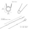 ネックレスジュエルサークルリングシンプル輪ほそみあずきチェーンアクセサリー