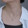 ネックレスメビウスリングサークルシンプル輪ほそみチェーンあずきチェーンアクセサリー