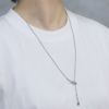 ネックレス結び目knotラリエットY字シルバーゴールド18金スネークチェーンアクセサリー
