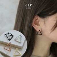 ピアストライアングル三角形モード系マットブラックピアスセットシックスタイリッシュ金アレスタッドかっこいいメンズアクセサリー凛専門店激安