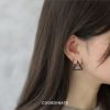 ピアス三角トライアングルモードシックスタイリッシュ金アレスタッドアクセサリー