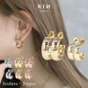 ピアスシルバーゴールド18Kロジウムコーティングフープスタイリッシュスタッドアクセサリー