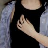 指輪リング結び目2連リングトレンドアクセントデザインリングアクセサリー