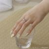 指輪リング結び目2連リングトレンドアクセントデザインリングアクセサリー