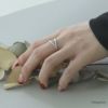 指輪リングシンプルレイヤード2連トレンドアクセントシックダブルリングアクセサリー