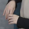 指輪リングシンプルレイヤード2連トレンドアクセントシックダブルリングアクセサリー