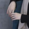 指輪リングツイストトルネードクロワッサンリングボリュームぷっくり18Kロジウムファッションリングアクセサリー