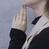 指輪リングツイストトルネードクロワッサンリングボリュームぷっくり18Kロジウムファッションリングアクセサリー