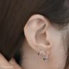 ピアス18Kコーティングニッケルフリーチェーン鎖シンプルフープピアスアクセサリー