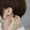 ピアス18Kコーティングニッケルフリーツイストボリュームクロワッサンリングフープピアスアクセサリー