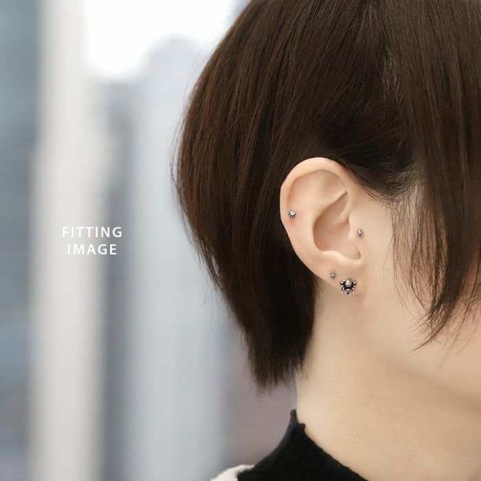 アンティークシルバー風スターピアス・｜ボディピアス凛【公式】