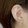 ピアス18Kコーティングジュエルエレガントチタンポストスタッドアクセサリー