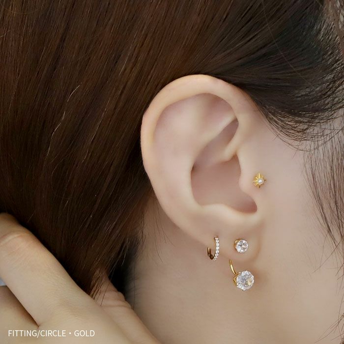 ピアス星スター輝き18Kコーティングジュエルエレガントチタンポストスタッドアクセサリー