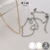 ネックレス洗練キレイシンプル18Kロジウムコーティングフィガロチェーンアクセサリー