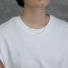 ネックレス波wave洗練キレイシンプル18Kロジウムコーティングウェーブチェーンアクセサリー