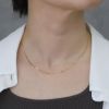 ネックレスボールスネークチェーンボールチェーン洗練キレイシンプル18Kロジウムコーティングチェーンアクセサリー