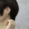 ピアス月星揺れる18Kコーティングムーンエレガントチタンポストスタッドアクセサリー