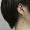 ピアス月星揺れる18Kコーティングムーンエレガントチタンポストスタッドアクセサリー