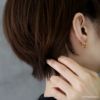 ピアスニッケルフリー上品ジュエルリングピアス18Kコーティングロジウムフープピアスアクセサリー