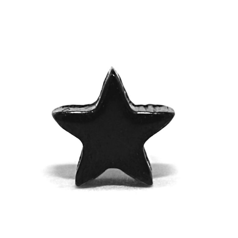 スター ピアス ブラック 黒