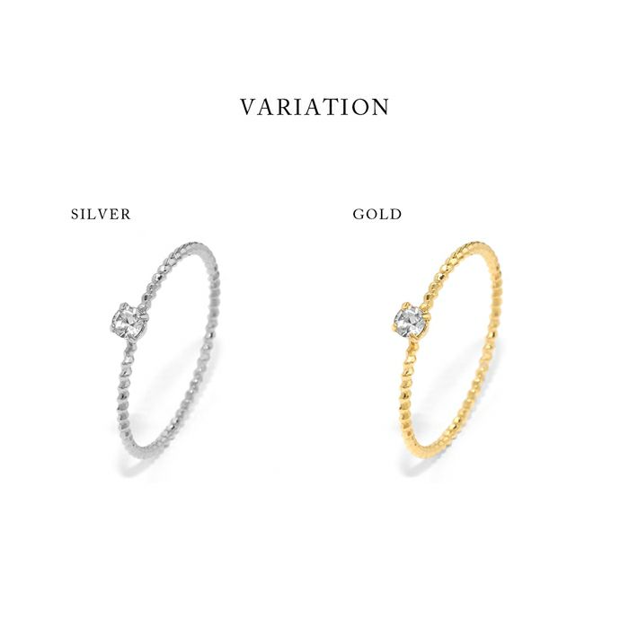指輪レディースリングソリティアCZジュエル華奢ほそめファッションリングアクセサリー