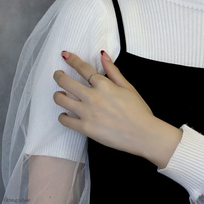指輪レディースリングソリティアCZジュエル華奢ほそめファッションリングアクセサリー