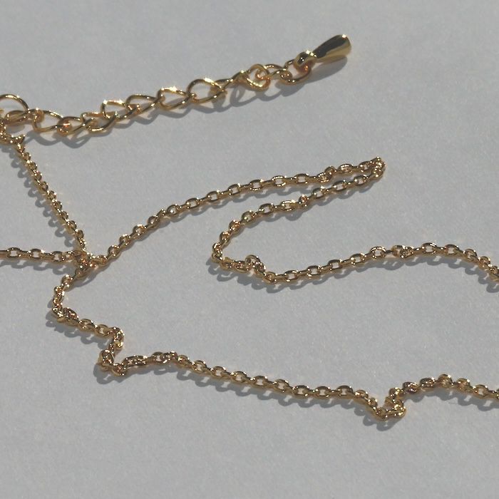 ネックレスリボンジュエル可愛いキュートカラーオレンジブラック上品キレイミニトップおしゃれあずきチェーンアクセサリー
