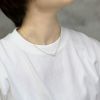 ネックレスリボンジュエル可愛いキュートカラーオレンジブラック上品キレイミニトップおしゃれあずきチェーンアクセサリー