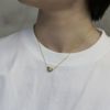 ハートネックレスチェーン可愛いキュートぷっくりハート上品キレイ18Kコーティングおしゃれあずきチェーンアクセサリー