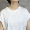チェーンネックレスY字ネックレスラリエットロープループタイ洗練キレイリングゴールドシルバーおしゃれあずきチェーンアクセサリーレディース凛
