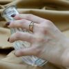 指輪レディースリングクロスリングバイカラーおしゃれオープンリングフォークリングアクセサリー