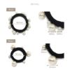 ヘアゴムヘアアクセサリー2本セットパールランダム跡がつきにくいナチュラル大粒プラスチックパールポニーテール入園式卒園式オフィスカジュアル