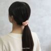 シュシュヘアアクセサリー2本セットパールランダム跡がつきにくいポニーテールナチュラルヘアゴム上品くすみカラーサテン生地光沢入園式卒園式オフィスカジュアル