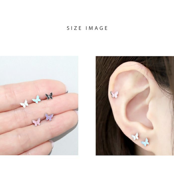 パステルカラー蝶々ピアス｜ボディピアス凛【公式】
