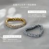 指輪レディースリングベネチアンチェーンリング上品ジュエルサージカルステンレスIPコーティング金属アレルギーファッションリングアクセサリー凛高見え