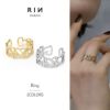 指輪レディースリングフリーサイズハートかわいいキュービックジルコニアheartレリーフオープンリングアクセサリー凛キレイ