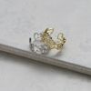 指輪レディースリングフリーサイズハートかわいいキュービックジルコニアheartレリーフオープンリングアクセサリー凛キレイ