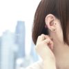 軟骨ピアスハートはーとかわいいカワイイ可愛いフェミニンストレートバーベル16ゲージボディピアス