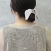 ヘアアクセサリーシュシュchouchouリボンなめらかまとめ髪シュシュゴムアクセサリー