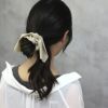ヘアアクセサリーシュシュchouchouリボンなめらかまとめ髪シュシュゴムアクセサリー