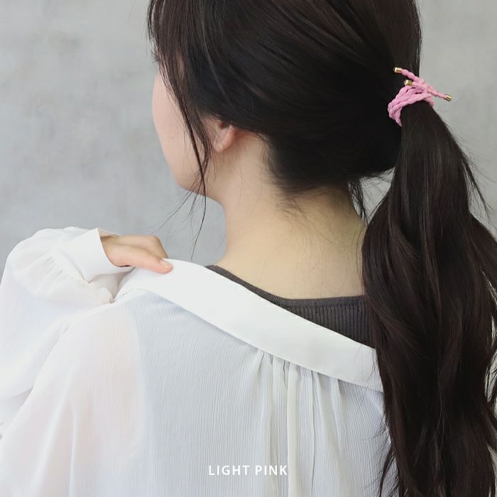 ヘアアクセサリーゴムセットロープ風ナチュラルカジュアルヘアゴムアクセサリー