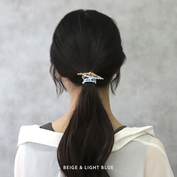 ヘアアクセサリーゴムセットロープ風ナチュラルカジュアルヘアゴムアクセサリー