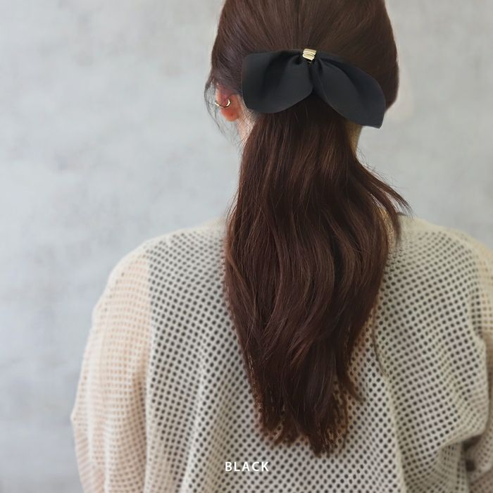 ヘアアクセサリーシュシュchouchouリボンサテン生地なめらかまとめ髪シュシュゴムアクセサリー