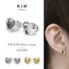 ピアス18Kコーティングハートメタルモダンスタッドアクセサリー