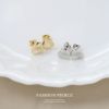 ピアス18Kコーティングハートメタルモダンスタッドアクセサリー