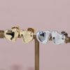ピアス18Kコーティングハートメタルモダンスタッドアクセサリー
