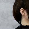 ピアス18KコーティングロジウムハートスクエアジュエルストーンCZスタッドアクセサリー
