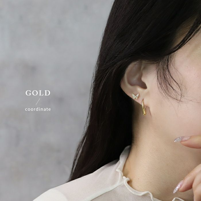 18Kコーディングバタフライピアス【両耳用】｜ボディピアス凛【公式】